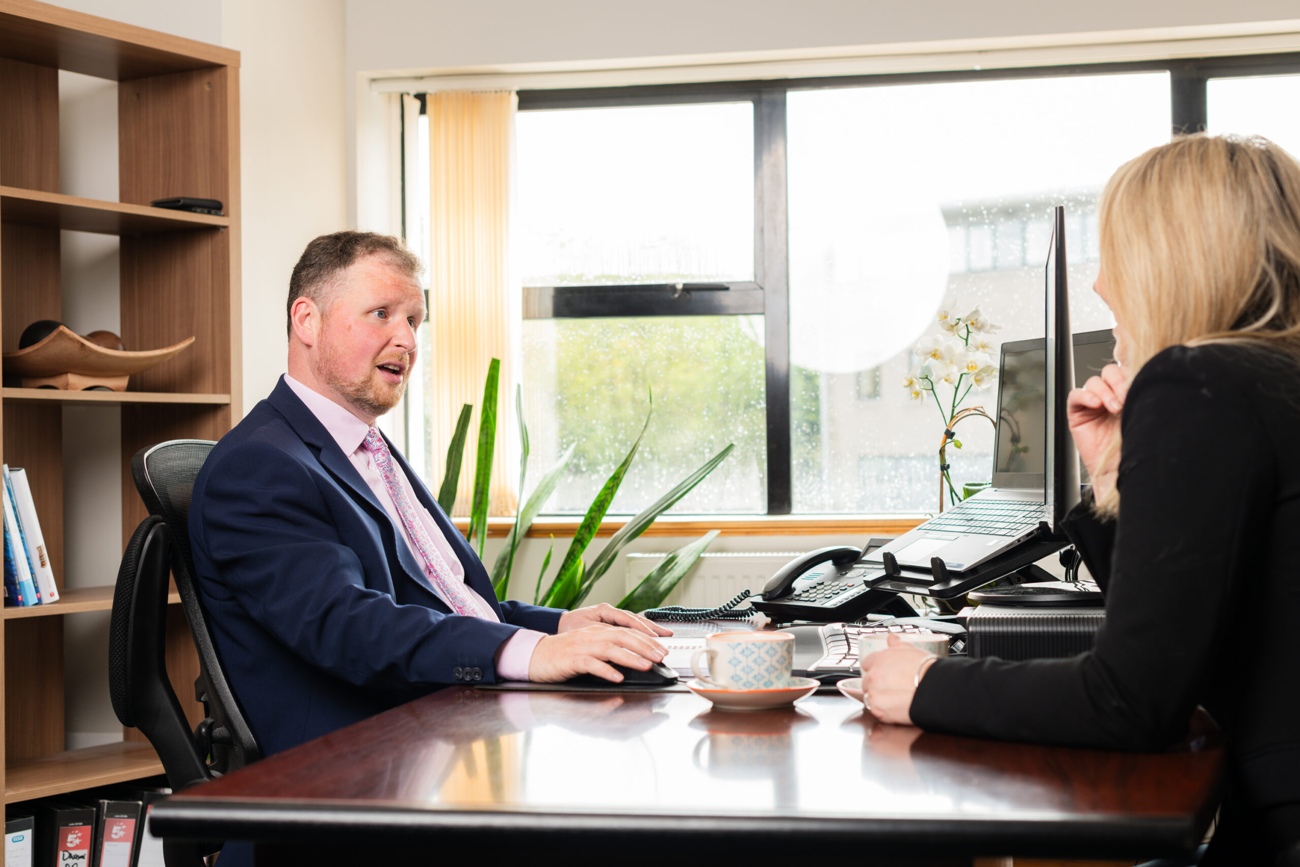 Alan Moore meeting with accounting client